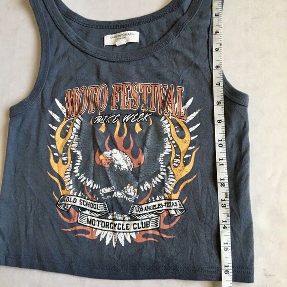 Grayson Threads Size‎ Small Motorcycle Graphic Tank Moto Top Gray Biker - Picture 8 of 8